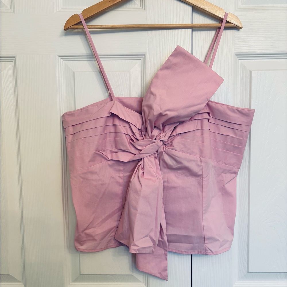 Express Pink Tie Front Camisole